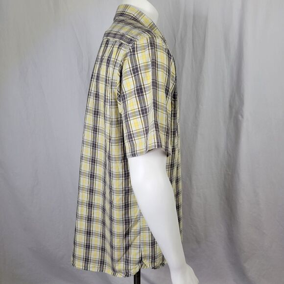 Timberland Yellow and Gray Button Down Collared Shirt - Picture 2 of 7